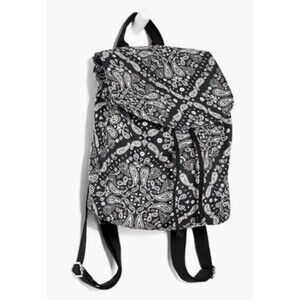 Victoria’s Secret PINK Mini Festival Backpack Black & White Paisley NEW